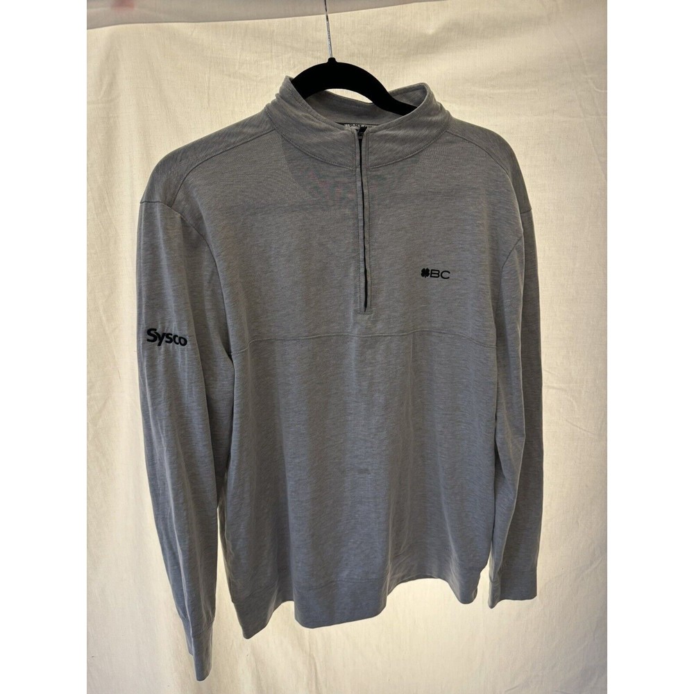 BLACK CLOVER Men’s Medium 1/4 Zip Dri Balance Vivid Luck Performance‎ Shirt Gray
